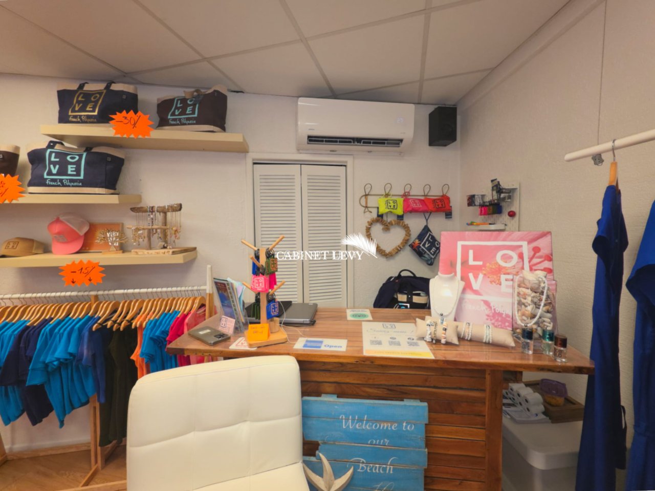 Droit au bail à vendre – Local commercial 35 m² RÉNOVÉ – Papeete centre (Idéal boutique, prêt-à-porter, accessoires)