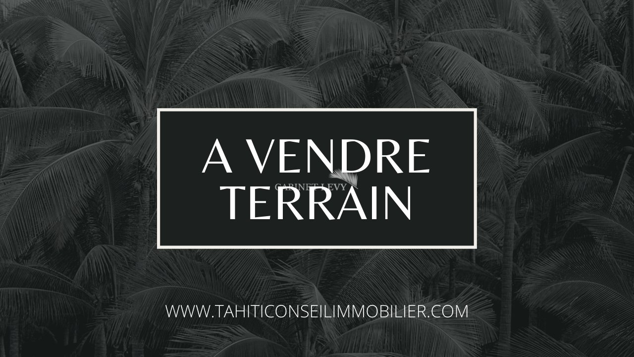 À VENDRE EN EXCLUSIVITÉ – TERRAIN EN RELIEF – PUNAAUIA – SECTEUR ZI PUNARUU
