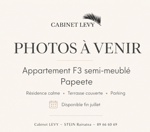 APPARTEMENT F3 LUMINEUX - PLEIN COEUR DE PAPEETE (Proche Mission)